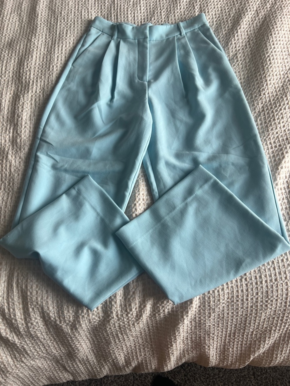 Abercrombie & Fitch Light Blue Tailored Trousers